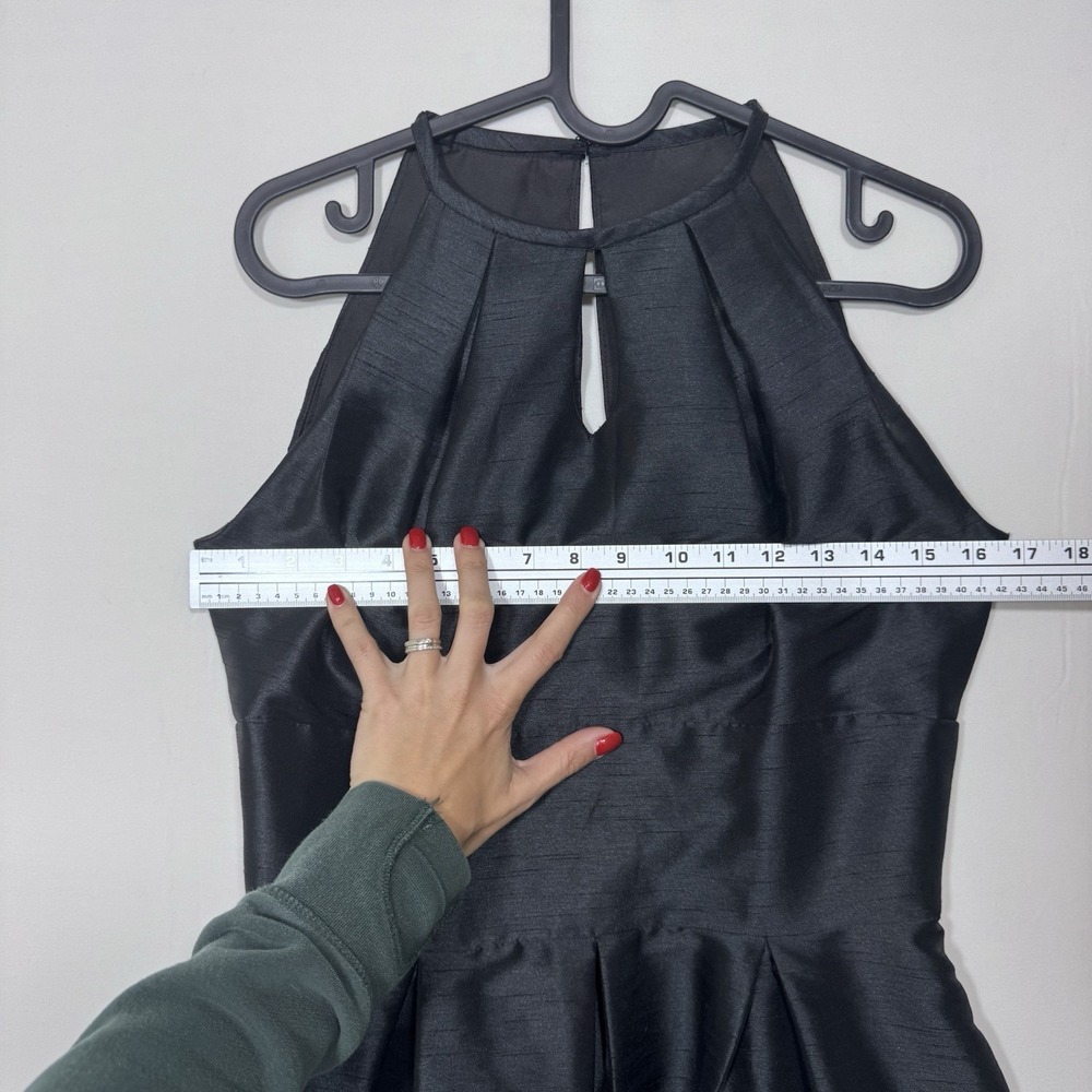 Alfred Sung D449 Size 6 Black A-Line Midi Cocktail Dress Bridesmaid Prom Formal - Picture 11 of 11